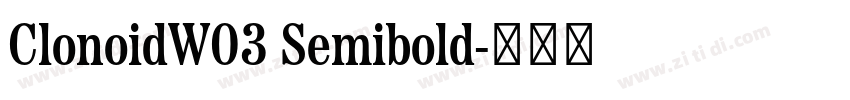 ClonoidW03 Semibold字体转换